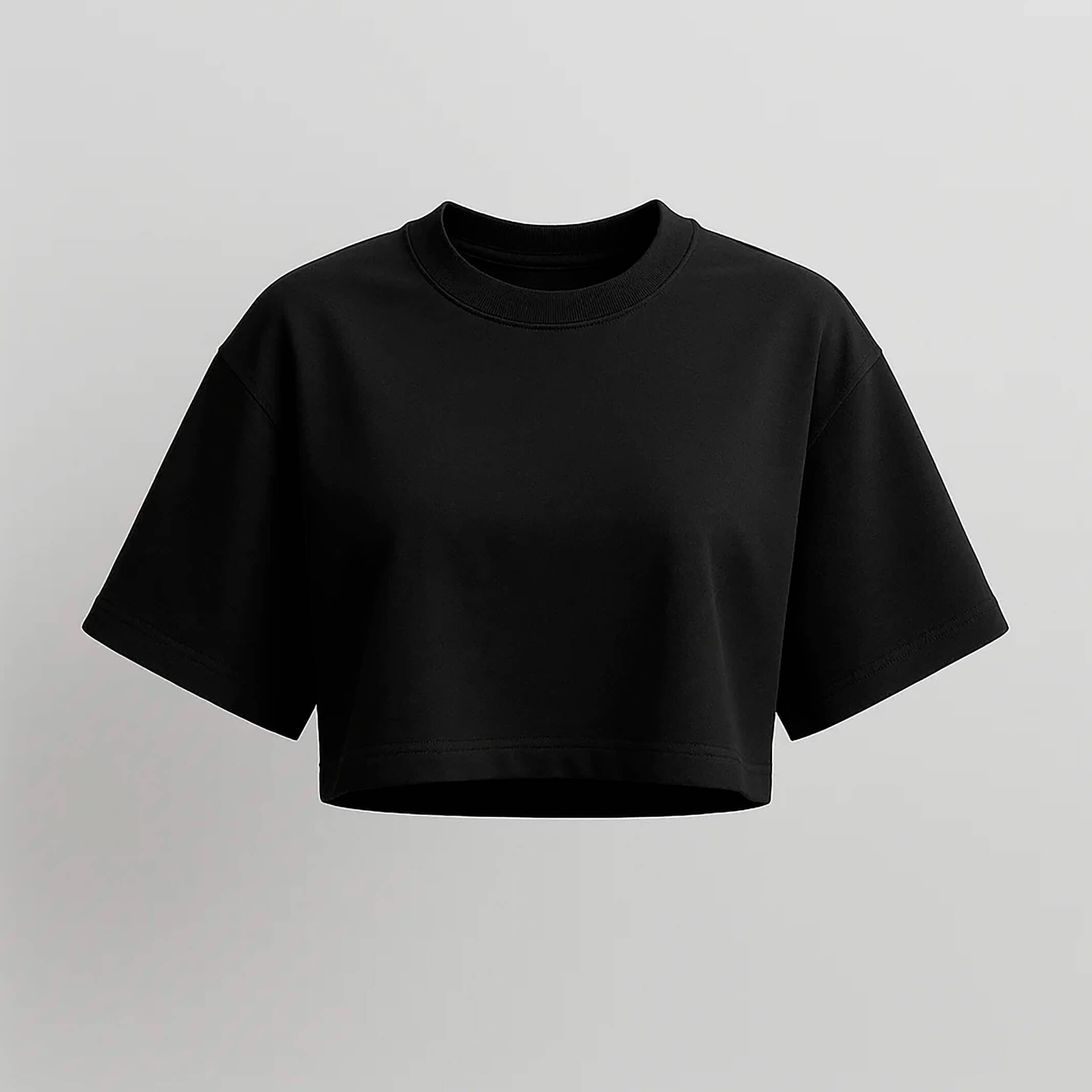 Cropped oversized preto para um look urbano.